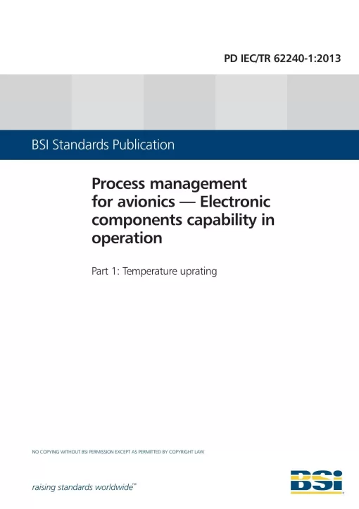 BS PD IEC/TR 62240-1:2013 pdf