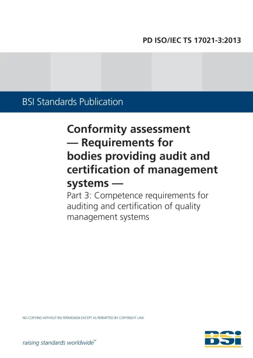 BS PD ISO/IEC TS 17021-3:2013 pdf