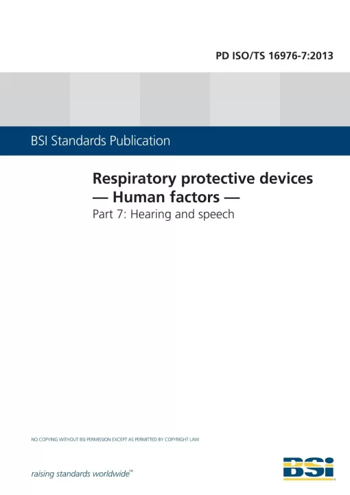 BS PD ISO/TS 16976-7:2013 pdf