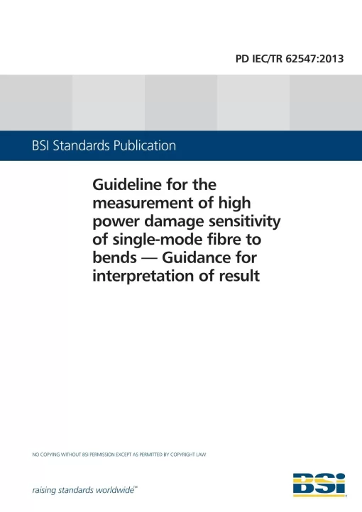 BS PD IEC/TR 62547:2013 pdf