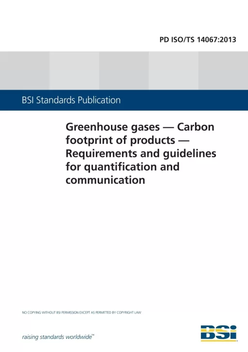 BS PD ISO/TS 14067:2013 pdf