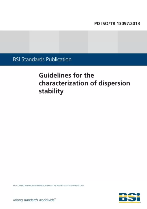 BS PD ISO/TR 13097:2013 pdf