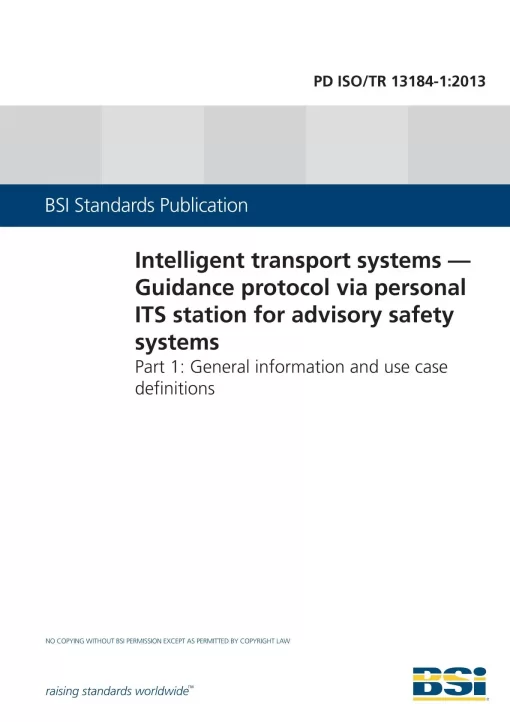 BS PD ISO/TR 13184-1:2013 pdf