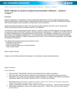 IEEE Software & Systems Engineering Standards Essential Collection - Systems (VuSpec) pdf