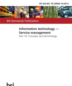 BS PD ISO/IEC TR 20000-10:2013 pdf