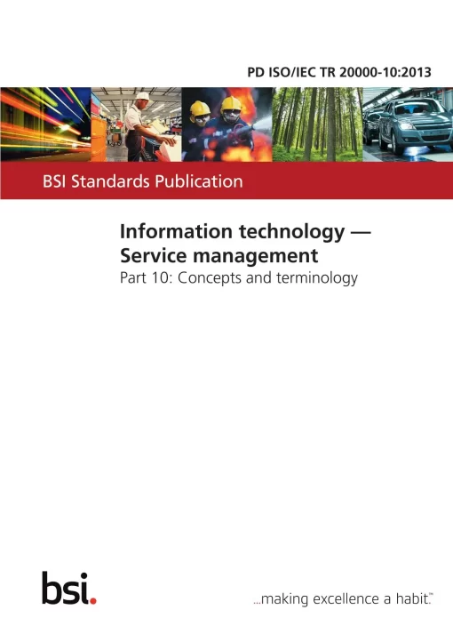 BS PD ISO/IEC TR 20000-10:2013 pdf