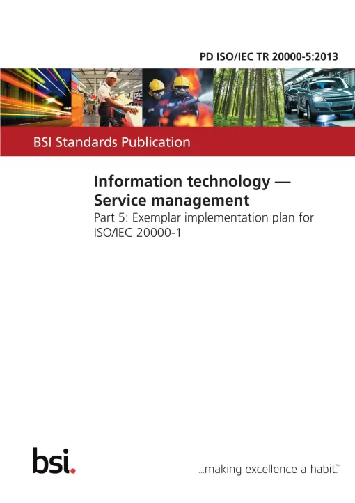 BS PD ISO/IEC TR 20000-5:2013 pdf