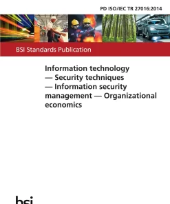 BS PD ISO/IEC TR 27016:2014 pdf