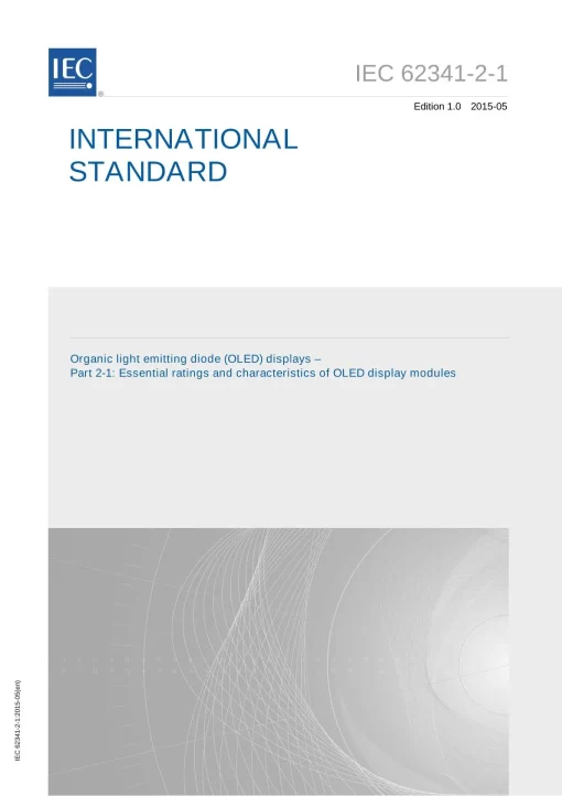 IEC 62341-2-1 Ed. 1.0 en:2015 pdf