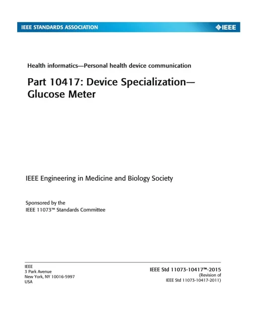 IEEE 11073-10417-2015 pdf