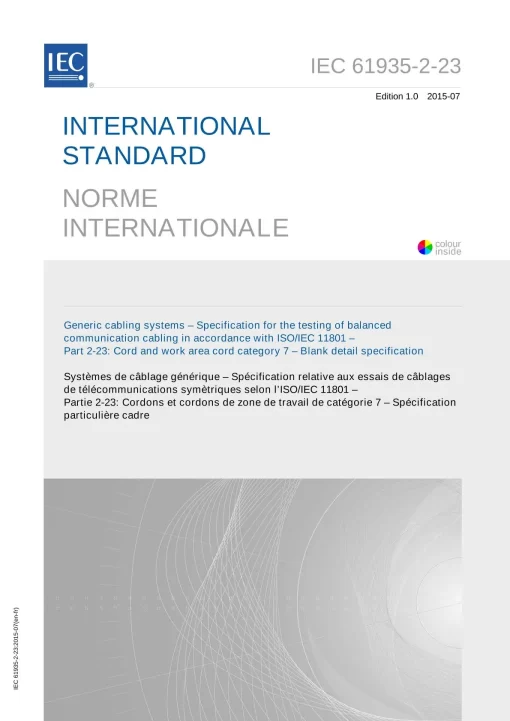 IEC 61935-2-23 Ed. 1.0 b:2015 pdf