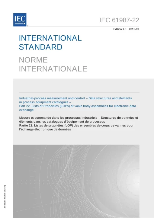 IEC 61987-22 Ed. 1.0 b:2015 pdf