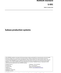 NORSOK U-001 pdf