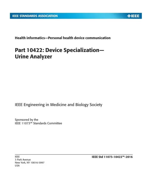 IEEE 11073-10422-2016 pdf