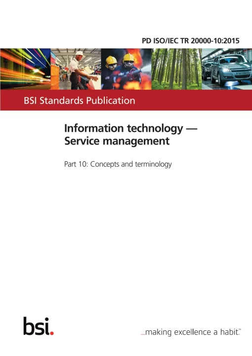 BS PD ISO/IEC TR 20000-10:2015 pdf