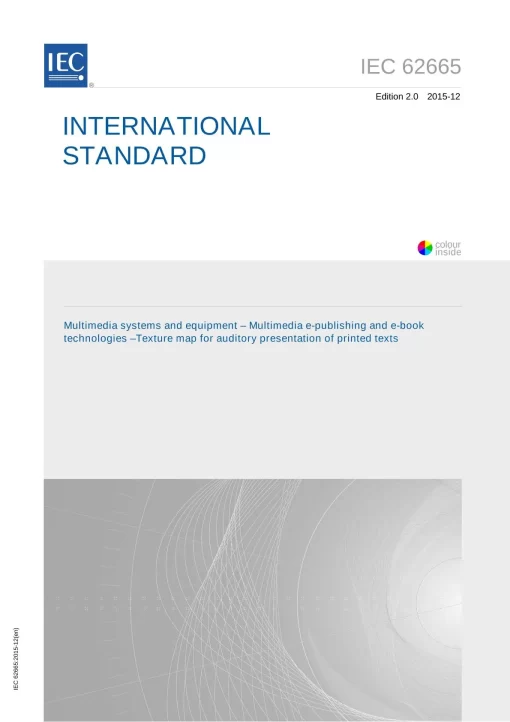 IEC 62665 Ed. 2.0 en:2015 pdf