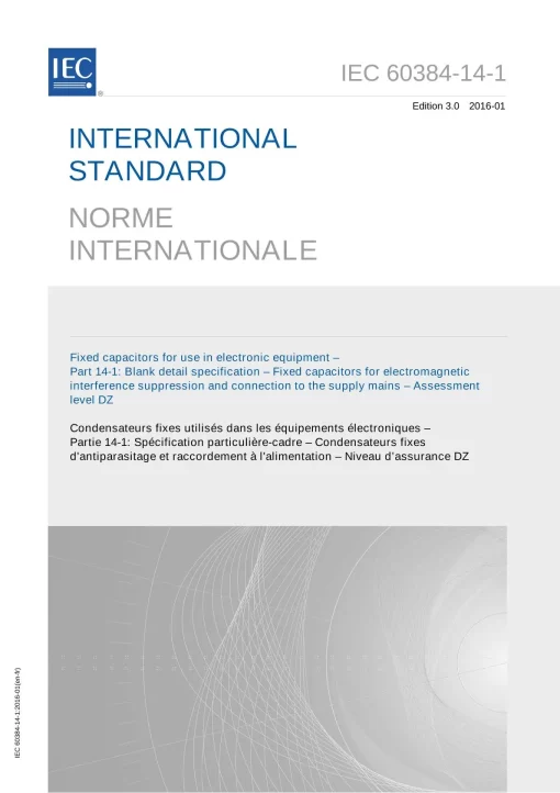 IEC 60384-14-1 Ed. 3.0 b:2016 pdf