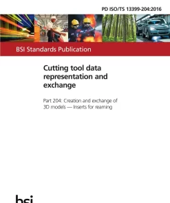 BS PD ISO/TS 13399-204:2016 pdf