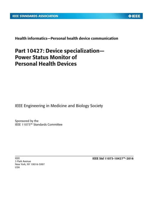 IEEE 11073-10427-2016 pdf