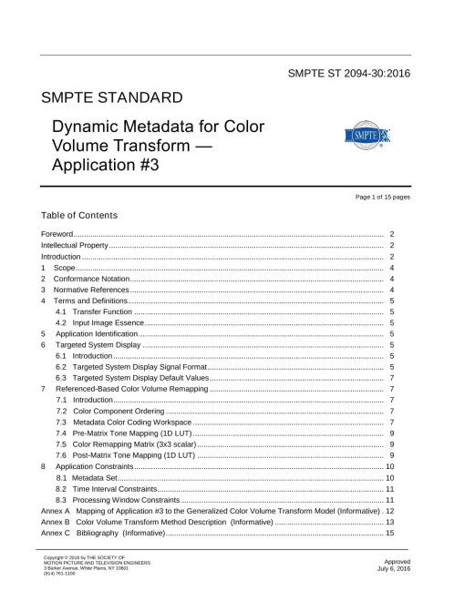 SMPTE ST 2094-30:2016 pdf