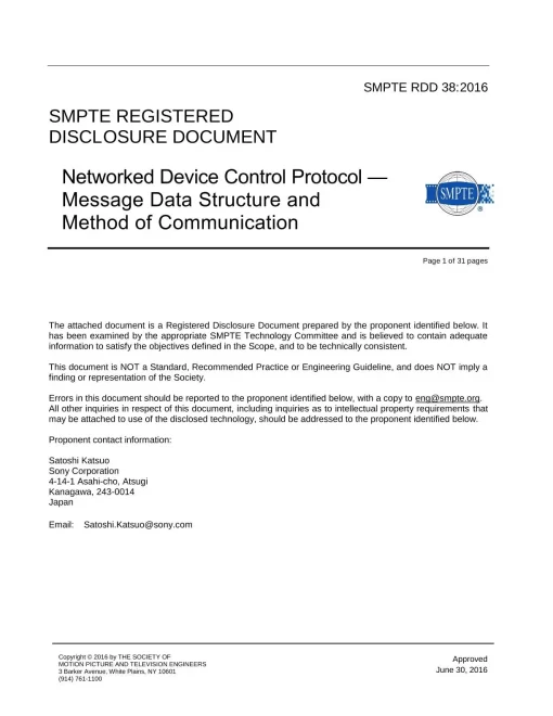 SMPTE RDD 38:2016 pdf