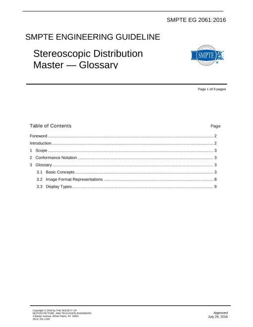 SMPTE EG 2061:2016 pdf