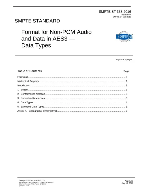 SMPTE ST 338:2016 pdf