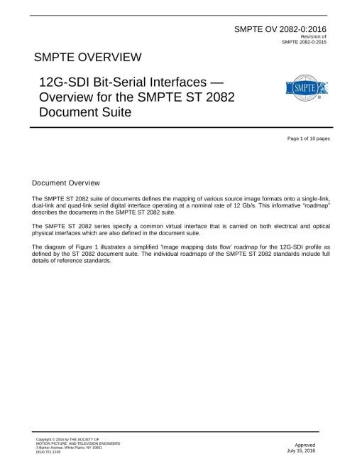 SMPTE OV 2082-0:2016 pdf