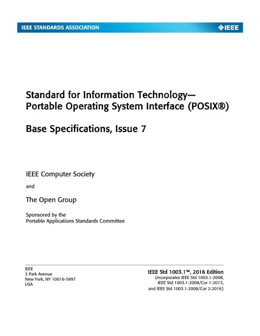 IEEE 1003.1, 2016 Edition pdf