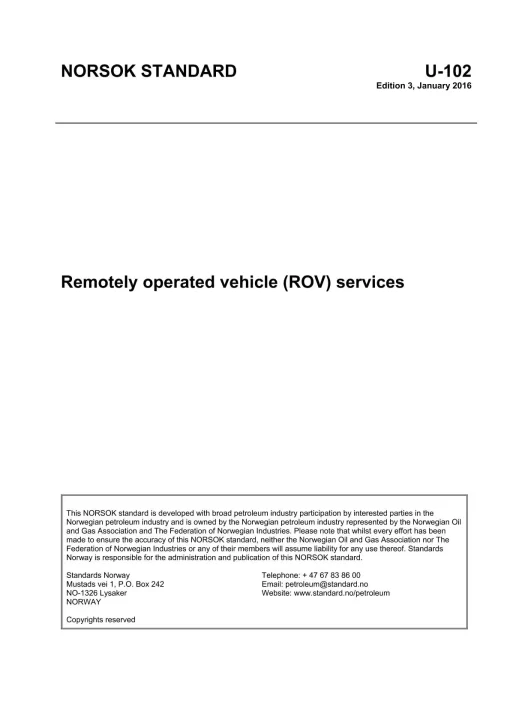 NORSOK U-102 pdf