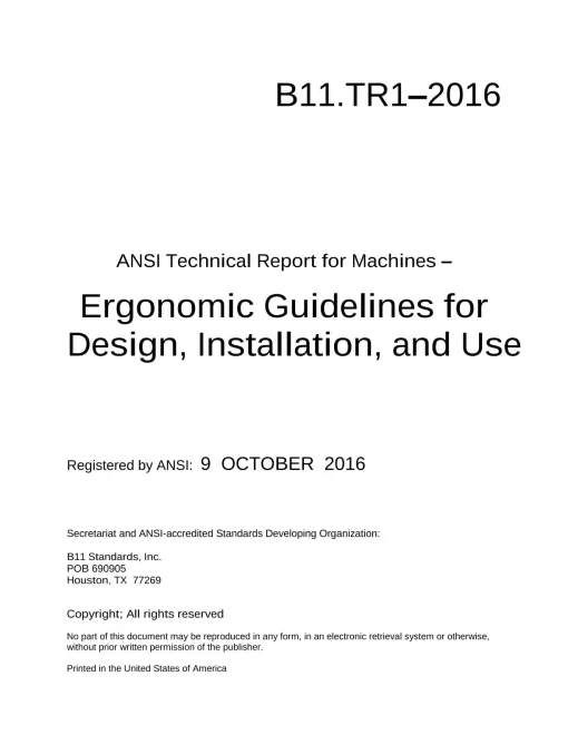 B11 B11.TR1-2016 pdf