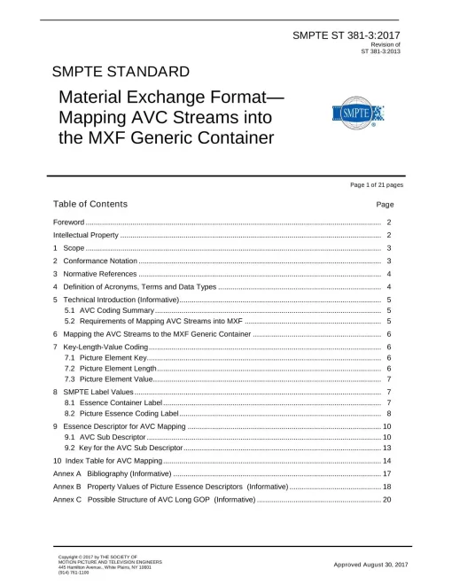 SMPTE ST 381-3:2017 pdf