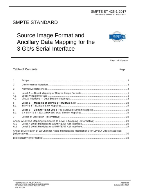 SMPTE ST 425-1:2017 pdf