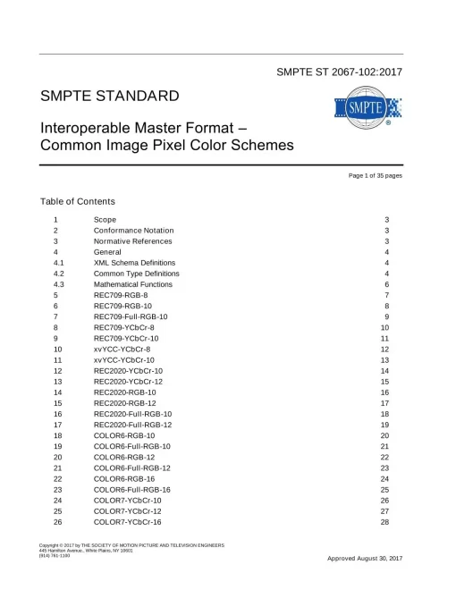 SMPTE ST 2067-102:2017 pdf