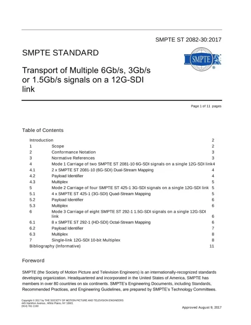 SMPTE ST 2082-30:2017 pdf