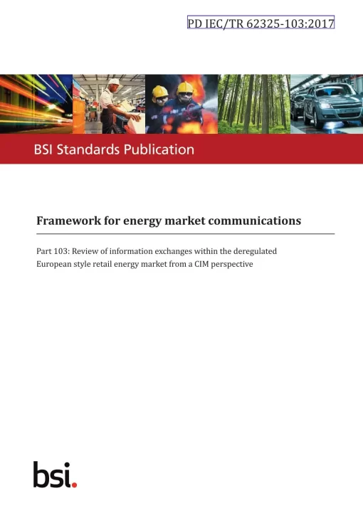 BS PD IEC/TR 62325-103:2017 pdf