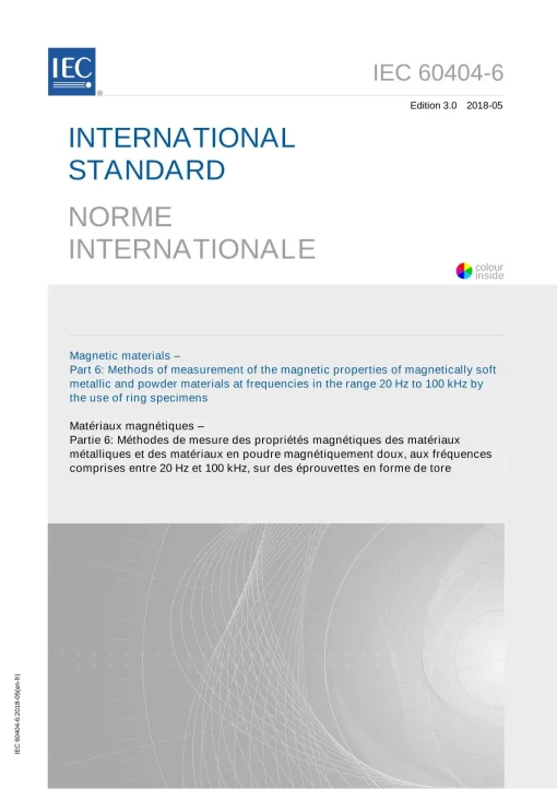 IEC 60404-6 Ed. 3.0 b:2018 pdf