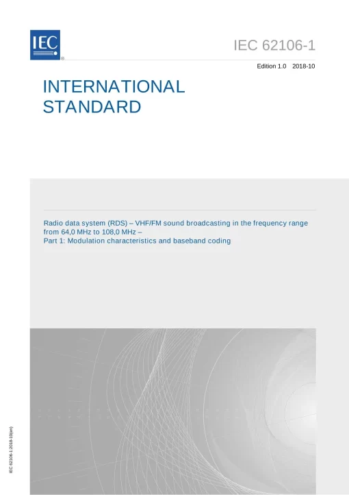 IEC 62106-1 Ed. 1.0 en:2018 pdf