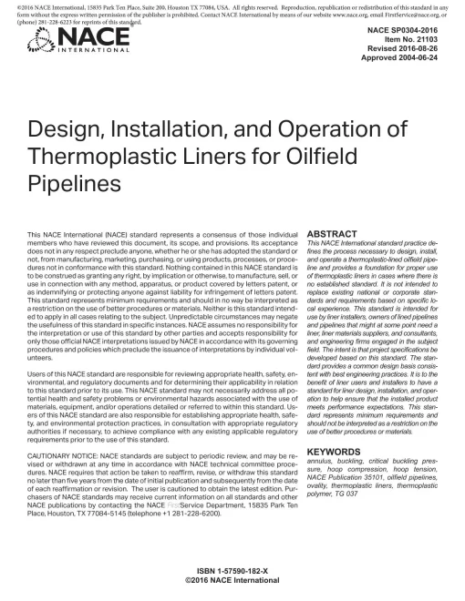 NACE SP0304-2016 pdf