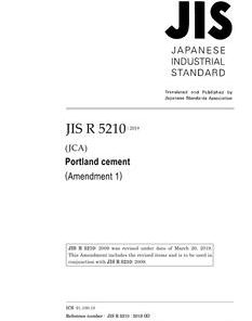 JIS R 5210:2009/AMENDMENT 1:2019 pdf