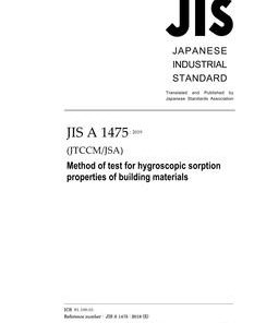 JIS A 1475:2019 pdf