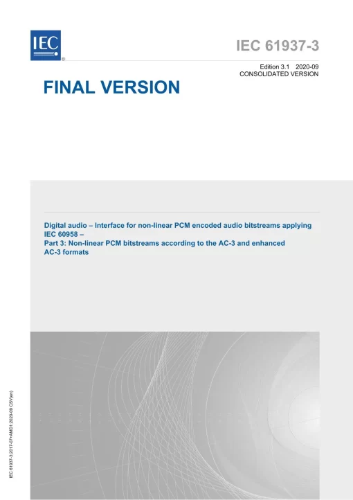 IEC 61937-3 Ed. 3.1 en:2020 pdf