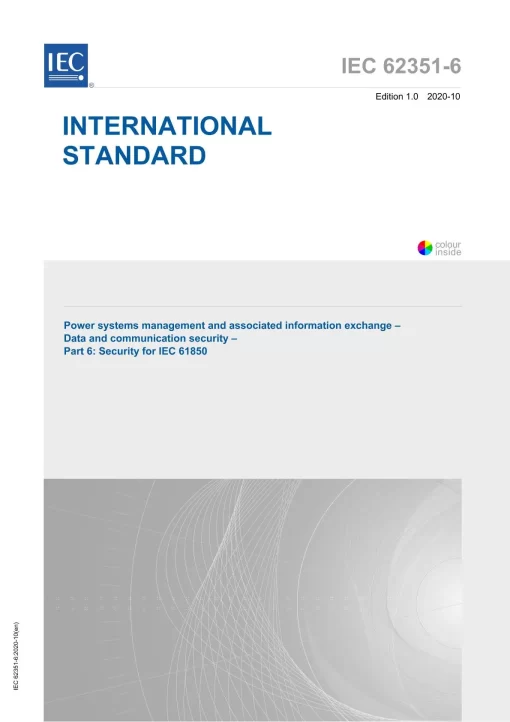 IEC 62351-6 Ed. 1.0 en:2020 pdf