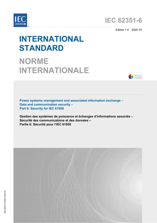 IEC 62351-6 Ed. 1.0 b:2020 pdf