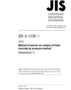 JIS A 1128:2019/AMENDMENT 1:2020 pdf