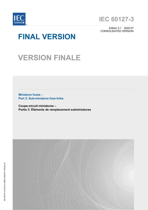 IEC 60127-3 Ed. 3.1 b:2020 pdf