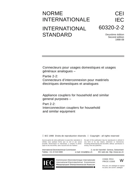 IEC 60320-2-2 Ed. 2.0 b:1998 pdf