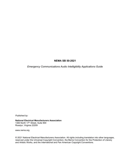 NEMA SB 50-2021 pdf