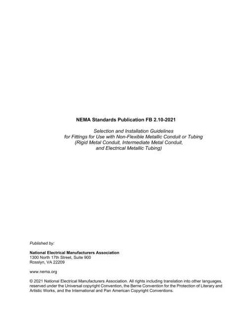 NEMA FB 2.10-2021 pdf