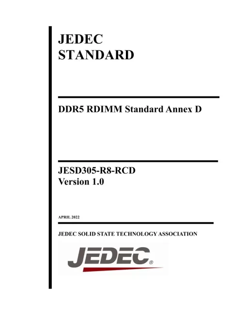 JEDEC JESD305-R8-RCD Version 1.0 pdf